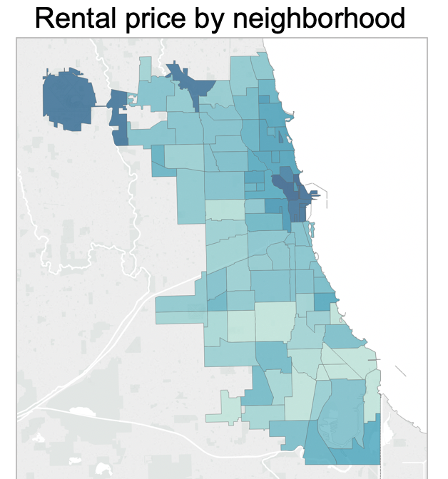 Airbnb rental price by neighborhood